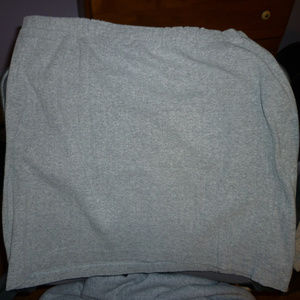 StylesToGo gray cotton blend knit ribbed skirt L